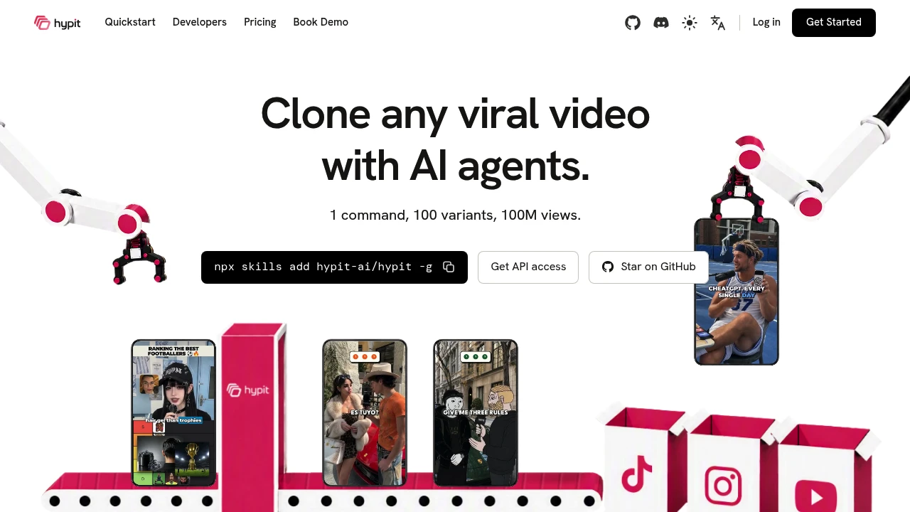 Screenshot of Hypit website