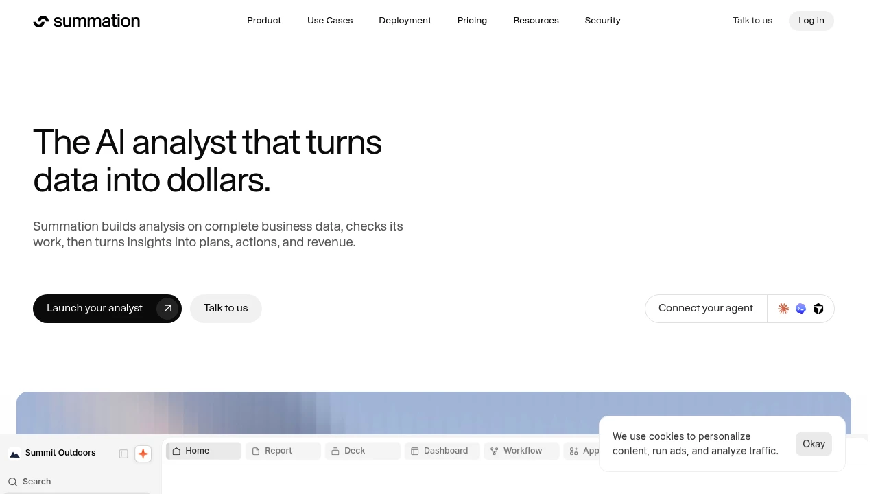 Screenshot of Summation website