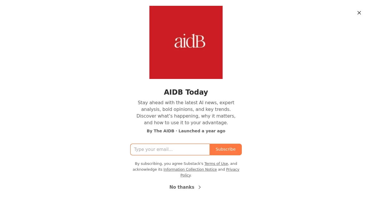 Screenshot of The AIDB Today website