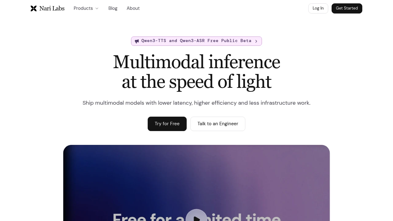 Screenshot of Narilabs website