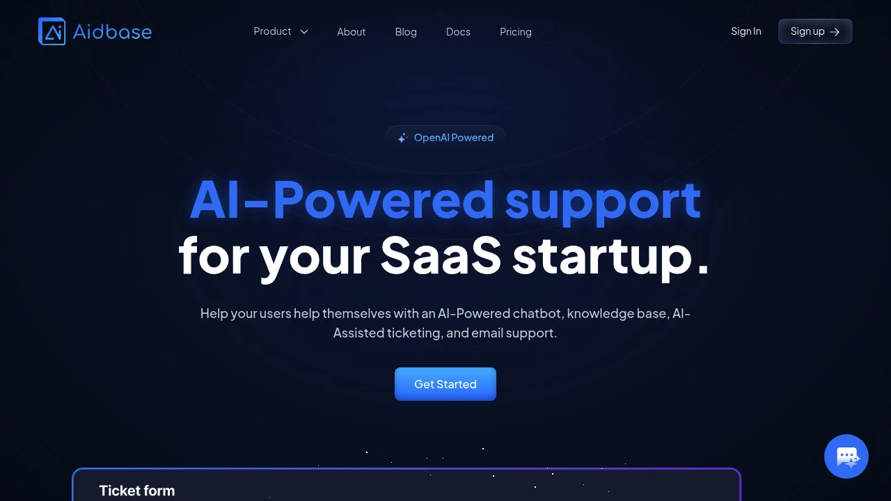 Screenshot of AIDBase website