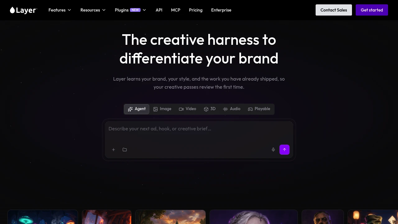 Screenshot of Layer.ai website